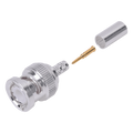 Conector Coaxial BNC Macho / Anillo Plegable / Cuerpo Bronce Plateado / Contacto Oro / Aislante Teflón / Cables RG-58/U, RG-142/U | SIERRA STORE