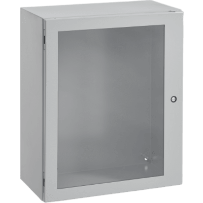 Gabinete Concept con Puerta de Ventana / 508 x 508 x 203 mm (20 x 20 x 8 in) / NEMA 4/12 / IP66 / Acero Gris Claro RAL 7035 | SIERRA STORE