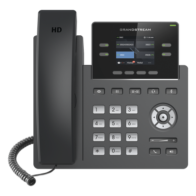 Teléfono IP / 4 Líneas SIP / 2 Cuentas / Pantalla Color 2.4" / Codecs HD G.722 y Opus / Gestión en la Nube / Puertos 10/100 Mbps | SIERRA STORE