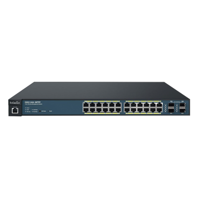 Switch PoE Administrable  de 24 Puertos Gigabit, 4 Puertos SFP, Soporta Hasta 410 W con Opción de Controlador para Serie Neutron y | SIERRA STORE
