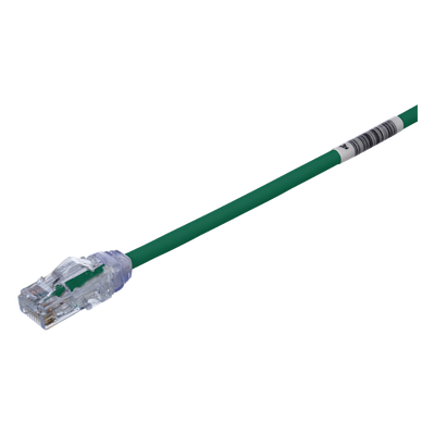 PANDUIT UTP28X8INGR - Cable de Parcheo UTP / Cat6A / 28 AWG Diámetro Reducido / CM-LSZH / 0.67 pies (8 pulgadas) / Verde | SIERRA STORE