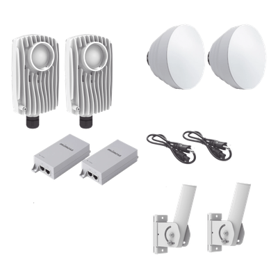 Kit de radios inalámbricos / 1.75 Gbps PtMP / 5.1-6.4 GHz / 16 dBi antenas / IP67 / 23 dBi ganancia total / 0.5 m cable incluido | SIERRA STORE