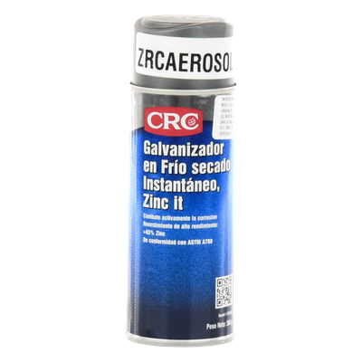 Recubrimiento Zinc en Aerosol / 93% Zinc Puro / 368 gr / Película 76 µ / Acabado Gris Brillante / Protección Anticorrosión | SIERRA STORE