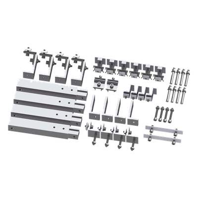 Caja de accesorios / Aluminio anodizado / Arreglo 1x4 / Techo / Viento 136 km/h / Inclinación 20°-45° | SIERRA STORE