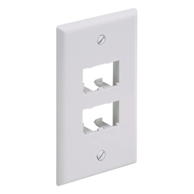PANDUIT CFP4IW - Placa de Pared Vertical / 4 Puertos Mini-Com / ABS / 69.8 x 114.3 mm (2.75 x 4.5 in) / Blanco Mate | SIERRA STORE