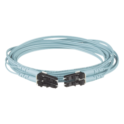 PANDUIT FX2ERLNLNSNM025 - Jumper de Fibra Óptica / Multimodo OM3 50/125 / LC-LC Dúplex / OFNR Riser / 25 m (82.02 pies) / Color Aqua | SIERRA STORE