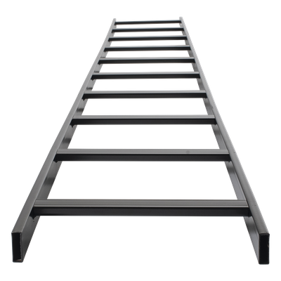 Escalera Tubular / 1.5" Peralte / 12" Ancho / 3.05 m (10 ft) Largo / Acero con Epóxica Negra / Incluye Coples y Tornillería | SIERRA STORE