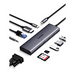 Hub USB-C 10 en 1 / HDMI 4K@30Hz + VGA 1920x1200 / 3x USB 3.0 5Gbps / Ethernet Gigabit / SD/TF Card Reader / PD 100W / Aud...
