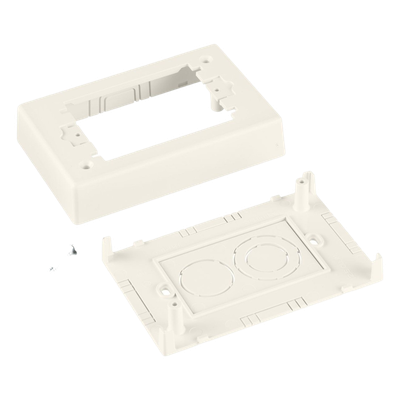 PANDUIT JBP1EWH - Caja de Pared Superficial Sencilla / 5.19 x 3.45 x 1.75 in / PVC Autoextinguible / Salidas 1/2, 3/4, 1 in / Blanco | SIERRA STORE
