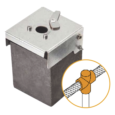 Molde de Grafito Vertical / Unión en T / Cable 2/0 AWG a Pica 5/8 in (16 mm) / 70 Soldaduras / Acero Electrogalvanizado / IEC 62305 | SIERRA STORE