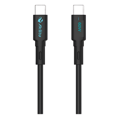 Cable USB-C a USB-C / Carga Rápida 60W / Transferencia 480 Mbps / Magnético Auto-enrollable / Silicona Líquida / 1 m (3.3 ft) | SIERRA STORE
