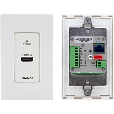Transmisor Wall Plate HDBaseT | 4K60 4:2:0 HDMI 2.0 | RS-232 e IR | PoE | 40 m (130 ft) | Kramer WP-789T | SIERRA STORE