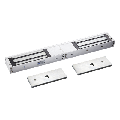 AccessPRO MAG1200DLED - Chapa Magnética Doble para Aplicación en Puertas de Doble Hoja. 1200 lbs(x 2). LED | SIERRA STORE