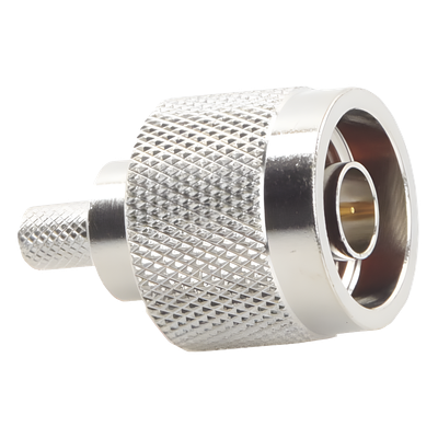 Conector N Macho, Anillo Plegable y Pin Cautivo para RG-8/X, 9258, LMR-240, Níquel/ Oro/ Teflón. | SIERRA STORE