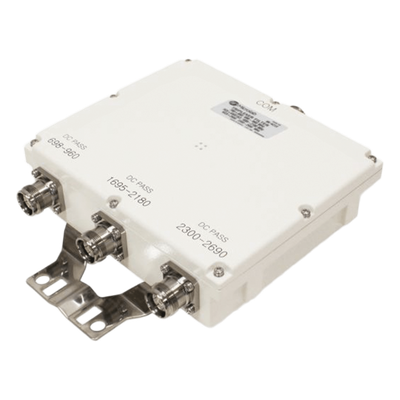 Triplexor / 3 Canales / 250W / -161 dBc PIM / 4.3-10 IP67 / LTE-700+SMR 800+GSM-850 / PCS+AWS+WCS+BRS | SIERRA STORE