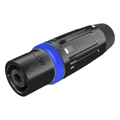 Conector Speakon Macho / 4 Polos / 30 A / IP54 / Carcasa Metálica Negra / AWG10 | SIERRA STORE