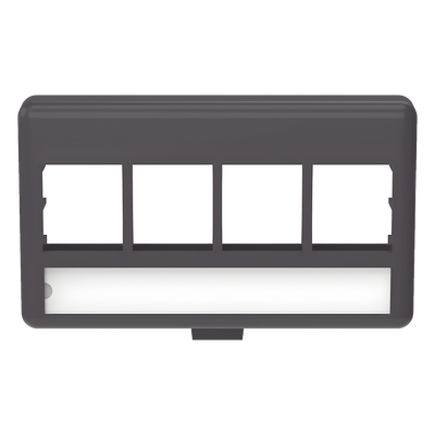 PANDUIT NK4MFLBL - Placa de Mobiliario Modular / 4 Puertos Keystone / Salida Plana / 2.9" x 1.77" (73.66 x 44.95 mm) / Color Negro | SIERRA STORE