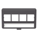 PANDUIT NK4MFLBL - Placa de Mobiliario Modular / 4 Puertos Keystone / Salida Plana / 2.9" x 1.77" (73.66 x 44.95 mm) / Color Negro | SIERRA STORE