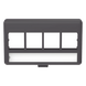 PANDUIT NK4MFLBL - Placa de Mobiliario Modular / 4 Puertos Keystone / Salida Plana / 2.9" x 1.77" (73.66 x 44.95 mm) / Color Negro | SIERRA STORE