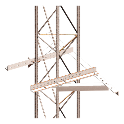 Soporte de Pared para Tramos de Torre / Acero ASTM-A36 Galvanizado / Compatible STZ30G/35G/45G / 0.91 m (3 ft) de Longitud | SIERRA STORE
