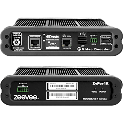 Decodificador HDMI 2.0 | Streaming IP sobre 10 GbE Cobre PoE+ | 4K60 4:4:4 Sin Comprimir | Audio Embebido | HDCP 2.3 | Latencia Cero | SIERRA STORE