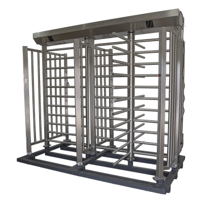 ACCESSPRO XTD-100 - Torniquete de Cuerpo Completo Doble / Acero Inoxidable 304 / 4 Ejes / 90° Rotación / 2.31 x 1.46 x 2.2 m / 7.6 x | SIERRA STORE