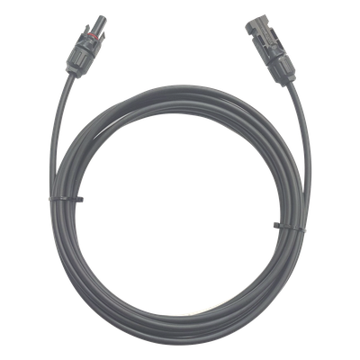 Cable Fotovoltaico / 1 m (3.28 ft) / 10 AWG (6 mm²) / Negro / Terminales MC4 Macho y Hembra / -40°C a 90°C / 1000/2000 V | SIERRA STORE