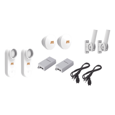 Kit de 2 radios C5X con 2 antenas de (16 dBi),  rango de frecuencia extendida (4.9 a 6.4 GHz),  incluye inyector POE, cable de | SIERRA STORE