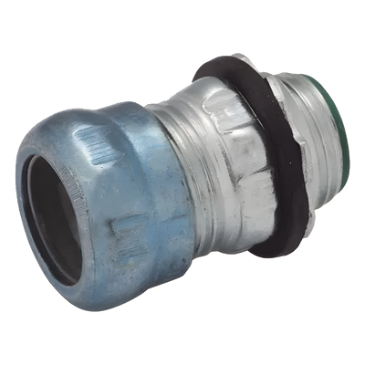 Conector de Compresión / Pared Delgada 3/4 in / Acero Galvanizado / Aislado / 1.35 in (34.29 mm) x 1.255 in (31.88 mm) | SIERRA STORE