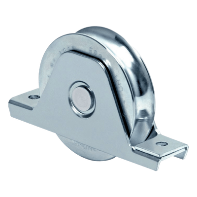 Rueda para Puerta Corrediza / 14 cm / Acero Galvanizado / Fijación Inferior / Carga 420 kg | SIERRA STORE