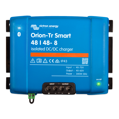 Cargador CC/CC Aislado Orion-Tr Smart / 48V a 48V, 8A / Baterías de Plomo y Litio/ IP43 | SIERRA STORE