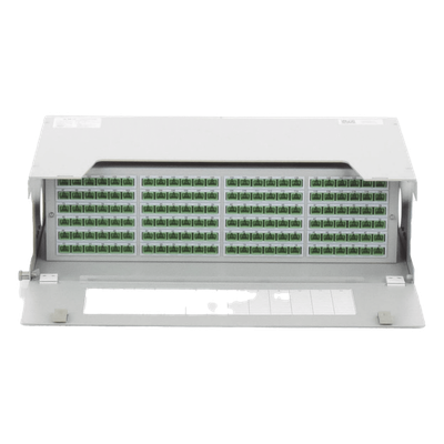 Distribuidor de Fibra Óptica / 144 Empalmes / 144 Acopladores SC/APC / 144 Pigtails SC/APC / 19" / 5 UR / 260 mm (10.2") Profundidad | SIERRA STORE