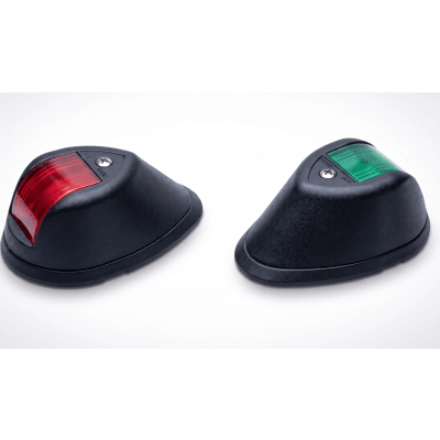 Set Luces Navegación / Bicolor Rojo-Verde / Carcasa Negra / 2 MN / 12 VCD / 20 m (65.6 ft) | SIERRA STORE