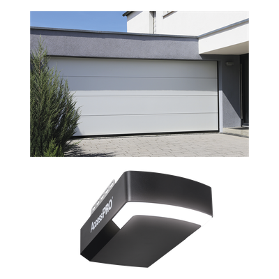 ACCESSPRO KITGAR187 - Kit Puerta de Garage / 18x7 Pies / 5.49x2.13 m / Lisa Línea Central / Blanco / Insulada / Motor 1/2 HP DC / LED | SIERRA STORE