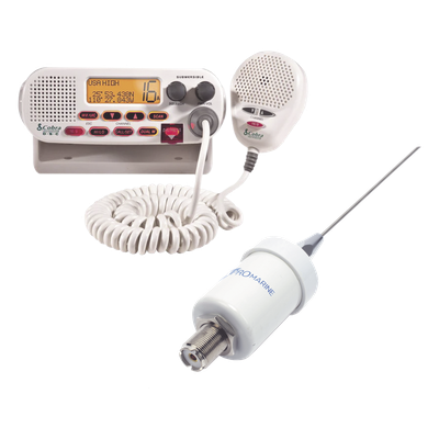 Kit de radio marina VHF / 25 W / Antena acero inoxidable / Cable 4.5 m (14.8 ft) / Montaje en L | SIERRA STORE