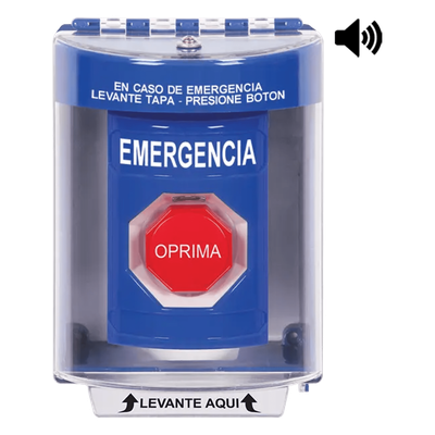Botón Multipropósito de Emergencia / Superficie con Espaciador / 2 Relés C/NO-NC 10 A @ 250 VCA / Tapa de Policarbonato / Bocina | SIERRA STORE
