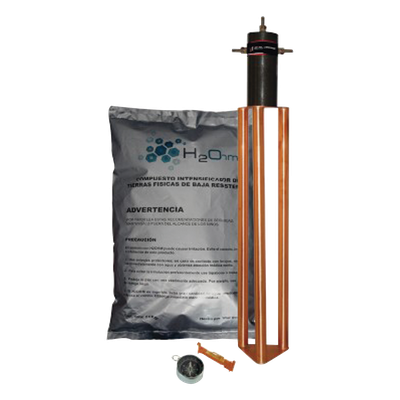 Electrodo de Puesta a Tierra / 25 A / Filtro LCR / Compuesto H2Ohm / Resistencia < 2 Ω / Diseño Delta Tubular | SIERRA STORE