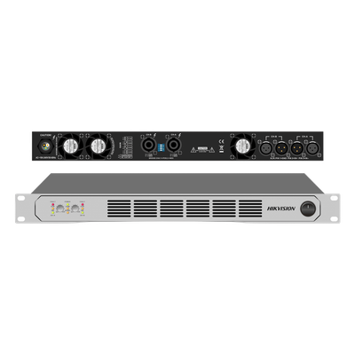 HIKVISION DS-QAPAR25-2 - Amplificador de Potencia Profesional / 250W 2-Zonas / Clase D / Eficiencia 90% / Modos Estéreo y Puente / PFC | SIERRA STORE