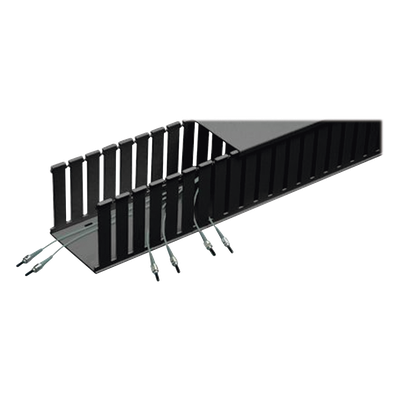 PANDUIT E4X4BL6 - Canaleta Ranurada / 4 in Ancho / 4 in Alto / 6 ft Largo / PVC Rígido / Sin Tapa / UL 2024A | SIERRA STORE