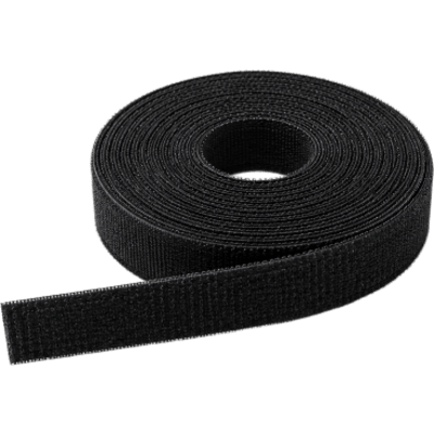 Rollo de Cinta de Contacto Continua para Organización de Cables / Reutilizable, Ajustable y Autoadherente / Color Negro / 16 mm × 50 m | SIERRA STORE