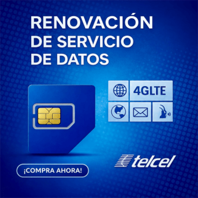 Renovación de plan anual de servicio de 6GB para SIM TELCEL | SIERRA STORE