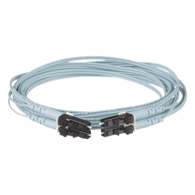 PANDUIT FX2ERLNLNSNM007 - Jumper de Fibra Óptica / Multimodo OM3 50/125 / LC-LC Duplex / OFNR Riser / 7 m (22.97 ft) / Aqua | SIERRA STORE