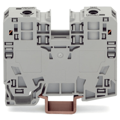 Borna de Paso, 35 mm², POWER CAGE CLAMP, 125 A, 1000 V, Montaje Carril DIN 35x15, Gris, Para Conductores 6-35 mm², Conectores Laterales, Marcaje Lateral | SIERRA STORE