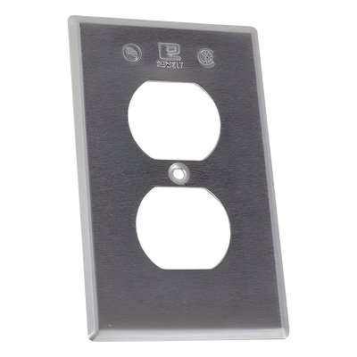 Tapa para Contacto Dúplex / Aluminio Inyectado a Presión / 1.02 mm Espesor / A Prueba de Intemperie / UL y CSA / Uso Comercial y | SIERRA STORE