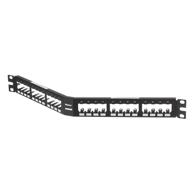 PANDUIT CPA24BLY - Panel de Parcheo Modular / Angulado / Blindado / 24 Puertos / 1UR / Acero Inoxidable | SIERRA STORE