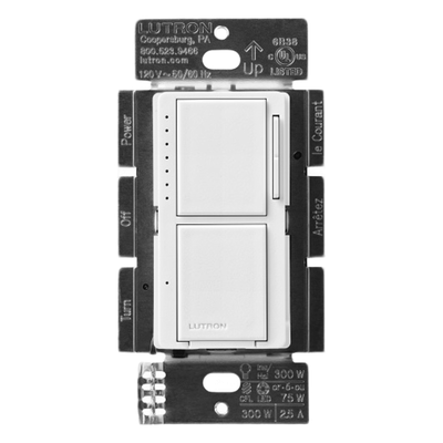 Dimmer + apagador de pared / 300 W Inc-Hal o 75 W LED-CFL / Apagador 300 W-2.5 A / 120 V / Sin neutro / Lutron Maestro | SIERRA STORE