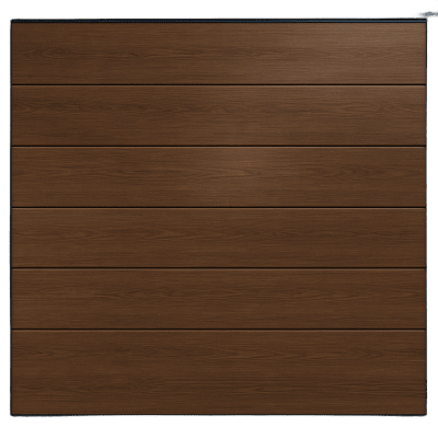 ACCESSPRO SEC-DOOR12-21B - Seccion para puerta de Garage / Lisa / Linea Central / Panel de 21" / Color Cafe Oscuro / 12 pies Ancho / | SIERRA STORE