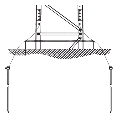 Sistema de Aterrizaje de 3 Piernas / Acero Galvanizado / Carga 5.000 kg / Secciones 13-21 | SIERRA STORE