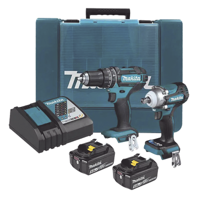 Kit de Herramientas Eléctricas / Rotomartillo Atornillador 1,900 rpm / Atornillador de Impacto 330 Nm / 2 Baterías 18V / Cargador y | SIERRA STORE