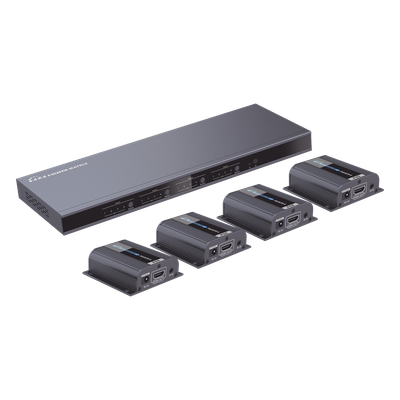 MATRICIAL Y EXTENSOR DE VIDEO HDMI 4 x 4 / 4 Entradas HDMI / 4 Salidas HDMI Loop / 4 Salidas RJ45 para Extender la señal 40 metros por | SIERRA STORE